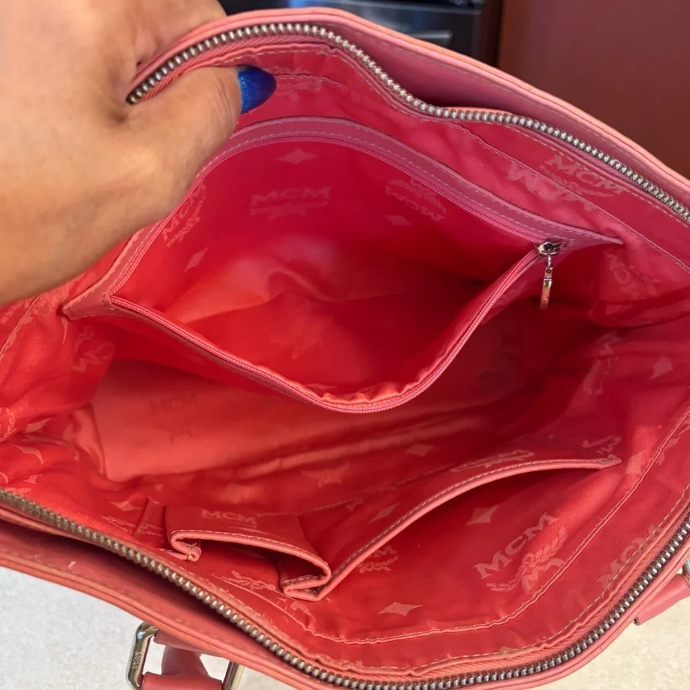 MCM Princess White & Pink Tote Bag, EUC